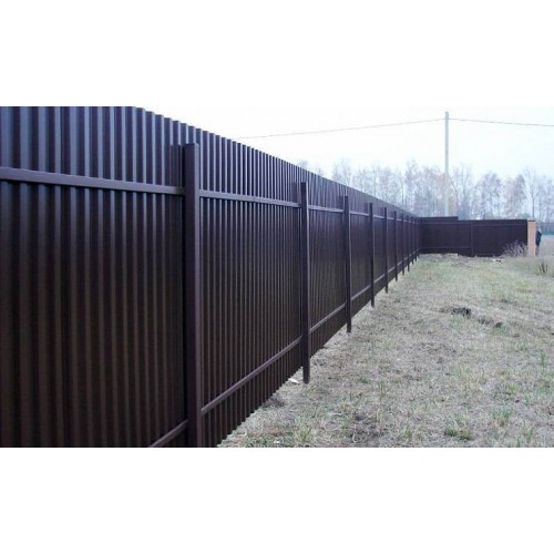 Забор из профнастила 0.35 мм. C-8  (H=2 м) 